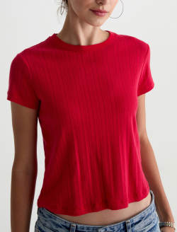 Sadie Crew Recording Red 90's Vintage Crop Tee WOMENS TOPS Photo 3