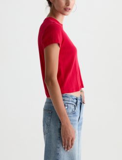 Sadie Crew Recording Red 90's Vintage Crop Tee WOMENS TOPS Photo 4