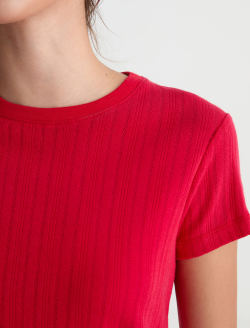 Sadie Crew Recording Red 90's Vintage Crop Tee WOMENS TOPS Photo 6