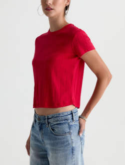 Sadie Crew Recording Red 90's Vintage Crop Tee WOMENS TOPS Photo 7