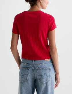 Sadie Crew Recording Red 90's Vintage Crop Tee WOMENS TOPS Photo 8