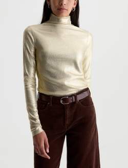 Chels Turtleneck Showtime Slim Rib Knit WOMENS TOPS Photo 2