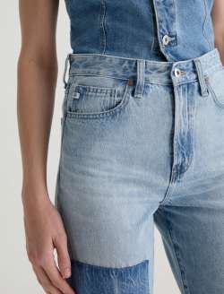 Brinley Patchwork Carpinteria Mid-Rise Straight WOMENS BOTTOMS Photo 4