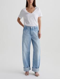 Mercer Sunset Blues Cuffed High-Rise Barrel WOMENS BOTTOMS Photo 2