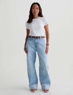 Mercer Sunset Blues Cuffed High-Rise Barrel WOMENS BOTTOMS Photo 9