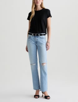 Sandra Jean Soft Focus Destructed Low-Rise Straight WOMENS BOTTOMS Photo 2