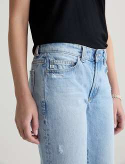 Sandra Jean Soft Focus Destructed Low-Rise Straight WOMENS BOTTOMS Photo 4