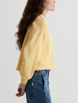 Roselle Crewneck Sunlight Yellow Cropped Pullover WOMENS TOPS Photo 4