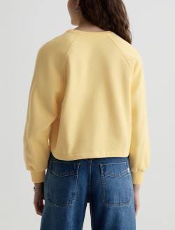 Roselle Crewneck Sunlight Yellow Cropped Pullover WOMENS TOPS Photo 9