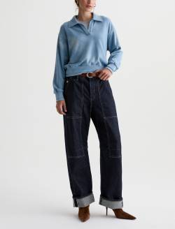 Carol Sweatshirt Glacial Johnny Collar Fleece WOMENS TOPS Photo 5