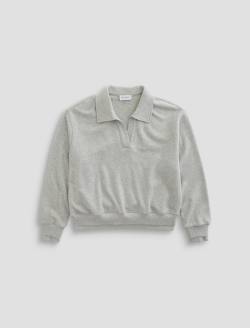 Carol Sweatshirt Heather Grey Johnny Collar Sweatshirt WOMENS TOPS Photo 1