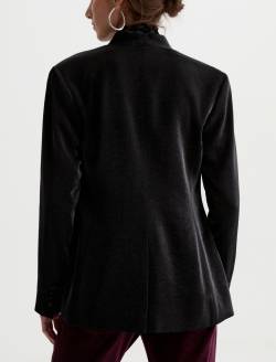 Beverly Jacket Moonlight Vinyl Satin Smoking Blazer WOMENS TOPS Photo 8