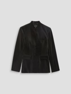 Beverly Jacket Moonlight Vinyl Satin Smoking Blazer WOMENS TOPS Photo 1