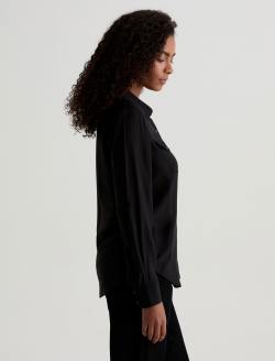 Melia Western Shirt Super Black Classic Fit Long Sleeve Button Up Western Shirt WOMENS TOPS Photo 4