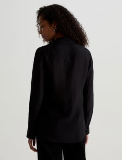 Melia Western Shirt Super Black Classic Fit Long Sleeve Button Up Western Shirt WOMENS TOPS Photo 8