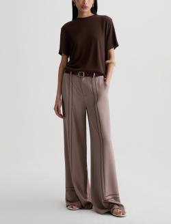 Sarah Trouser Cork Satin High-Rise Wide Leg WOMENS BOTTOMS Photo 2