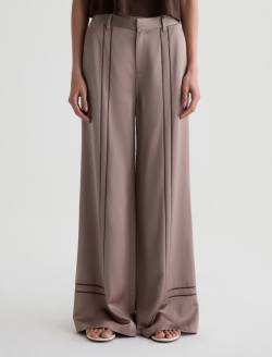 Sarah Trouser Cork Satin High-Rise Wide Leg WOMENS BOTTOMS Photo 3