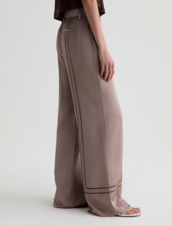 Sarah Trouser Cork Satin High-Rise Wide Leg WOMENS BOTTOMS Photo 5
