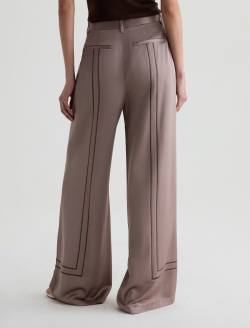 Sarah Trouser Cork Satin High-Rise Wide Leg WOMENS BOTTOMS Photo 9