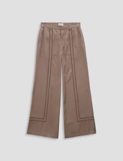 Sarah Trouser Cork Satin High-Rise Wide Leg WOMENS BOTTOMS Photo 1