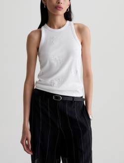 Michelle Top Silver Firework Embellished High-Neck Tank WOMENS TOPS Photo 2