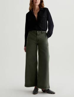 Caden Wide Leg Sulfur Dark Thyme Tailored Trouser WOMENS BOTTOMS Photo 2