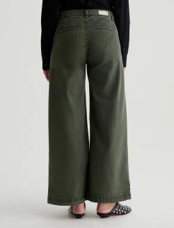 Caden Wide Leg Sulfur Dark Thyme Tailored Trouser WOMENS BOTTOMS Photo 8