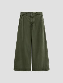 Caden Wide Leg Sulfur Dark Thyme Tailored Trouser WOMENS BOTTOMS Photo 1