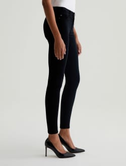 ★ ★ Women's Mid-Rise Skinny Fit Black 375 Denim American-Tall-Sarah-MID-RISE-