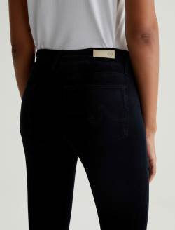 Farrah Skinny Super Black Velvet Mid-Rise Skinny WOMENS BOTTOMS Photo 7
