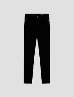 Farrah Skinny Super Black Velvet Mid-Rise Skinny WOMENS BOTTOMS Photo 1