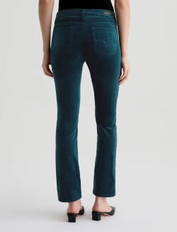Mari Velvet Pant Deep Lagoon Mid-Rise Slim Straight WOMENS BOTTOMS Photo 8