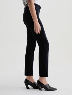 Mari Velvet Super Black Mid-Rise Slim Straight WOMENS BOTTOMS Photo 5