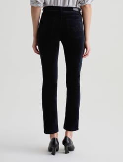 Mari Velvet Super Black Mid-Rise Slim Straight WOMENS BOTTOMS Photo 8