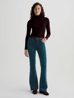 Farrah Boot Velvet Deep Lagoon Mid-Rise Boot WOMENS BOTTOMS Photo 2