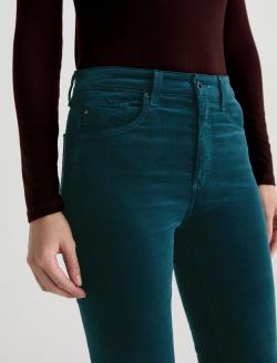 Farrah Boot Velvet Deep Lagoon Mid-Rise Boot WOMENS BOTTOMS Photo 4
