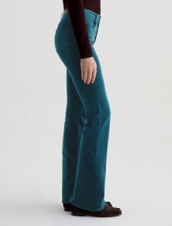 Farrah Boot Velvet Deep Lagoon Mid-Rise Boot WOMENS BOTTOMS Photo 5