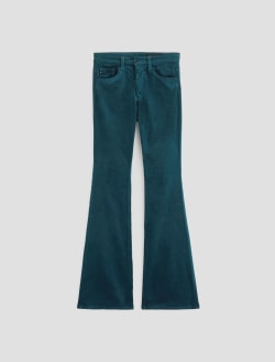 Farrah Boot Velvet Deep Lagoon Mid-Rise Boot WOMENS BOTTOMS Photo 1