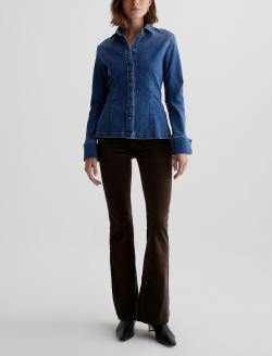 Farrah Boot Rich Umber Velvet Mid-Rise Boot WOMENS BOTTOMS Photo 2