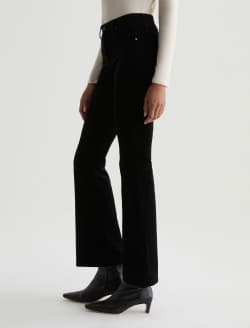 Farrah Boot Super Black Velvet Mid-Rise Boot WOMENS BOTTOMS Photo 5