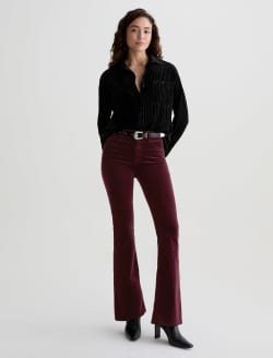 Farrah Boot Velvet Winery Mid-Rise Boot WOMENS BOTTOMS Photo 2