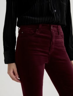 Farrah Boot Velvet Winery Mid-Rise Boot WOMENS BOTTOMS Photo 4