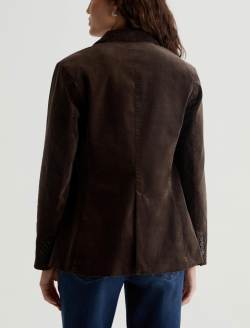 Rue Blazer Rich Umber Velvet Fitted Blazer WOMENS TOPS Photo 7