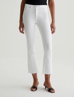 Jodi Crop White High Rise Flare Crop WOMENS BOTTOMS Photo 2