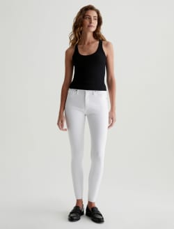 Farrah Skinny Ankle White Mid-Rise Skinny Ankle WOMENS BOTTOMS Photo 1