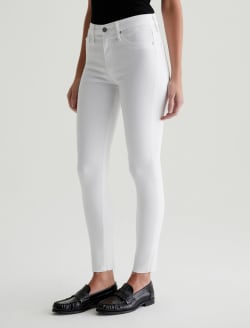 Farrah Skinny Ankle White Mid-Rise Skinny Ankle WOMENS BOTTOMS Photo 4