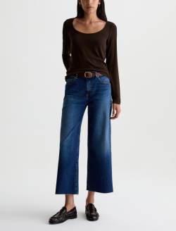Saige Wide Leg Crop Jean Hard Bop Mid-Rise Fit WOMENS BOTTOMS Photo 2