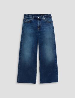 Saige Wide Leg Crop Jean Hard Bop Mid-Rise Fit WOMENS BOTTOMS Photo 1