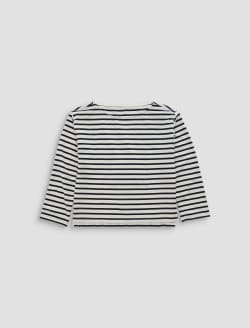 Annie Tee Powder/Pacific Navy Boat Neck Long Sleeve WOMENS TOPS Photo 1