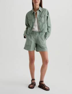Rosa Short Sulfur Matcha Latte Mid-Rise Utility Short WOMENS BOTTOMS Photo 2